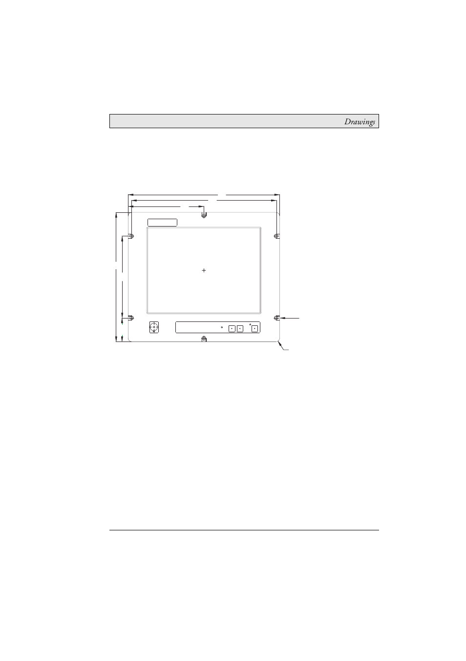 8 drawings, 1 mte 150/t150 nautic front view, Mte 150/t150 nautic front view | 8drawings | Beijer Electronics MTe Nautic EN User Manual | Page 49 / 58
