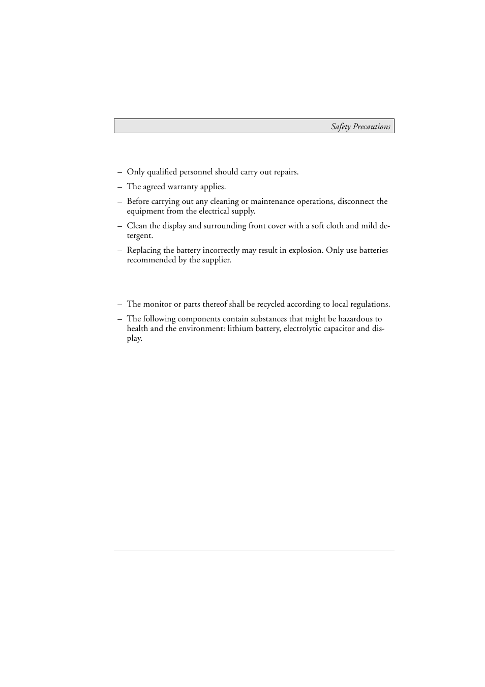 5 service and maintenance, 6 dismantling and scrapping, Service and maintenance | Dismantling and scrapping | Beijer Electronics MTe Nautic EN User Manual | Page 9 / 58