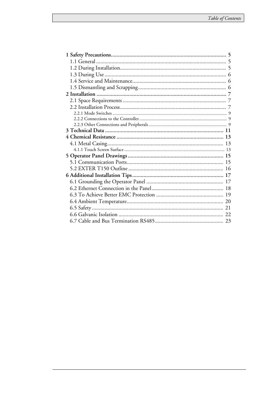 Beijer Electronics EXTER T150-st EN User Manual | Page 3 / 24