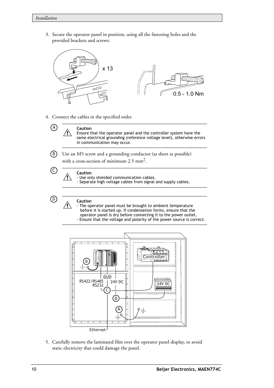 Beijer Electronics EXTER T100 EN User Manual | Page 10 / 26