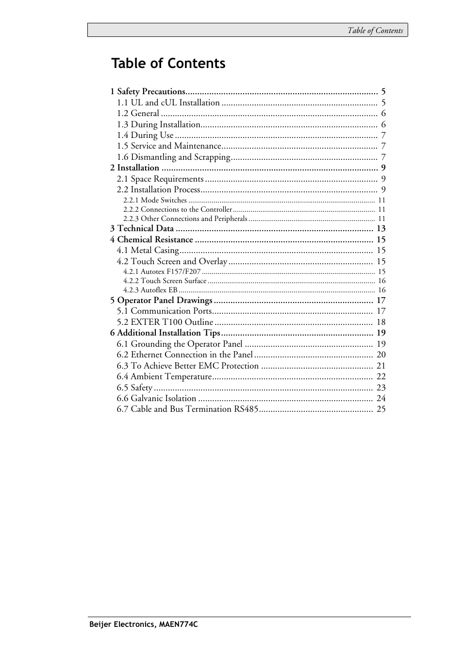 Beijer Electronics EXTER T100 EN User Manual | Page 3 / 26
