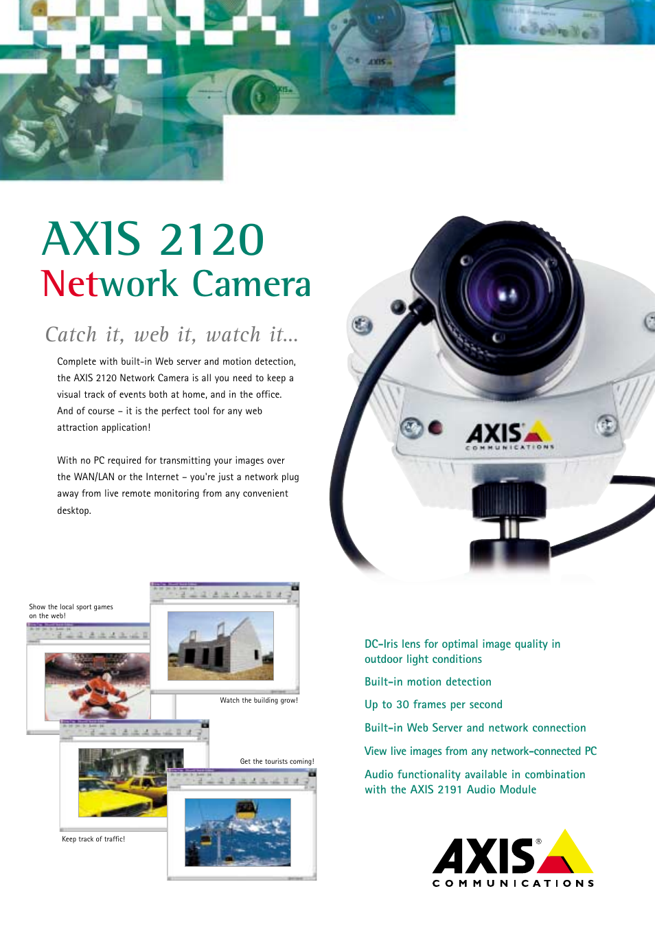 Axis Communications 2120 User Manual | 2 pages