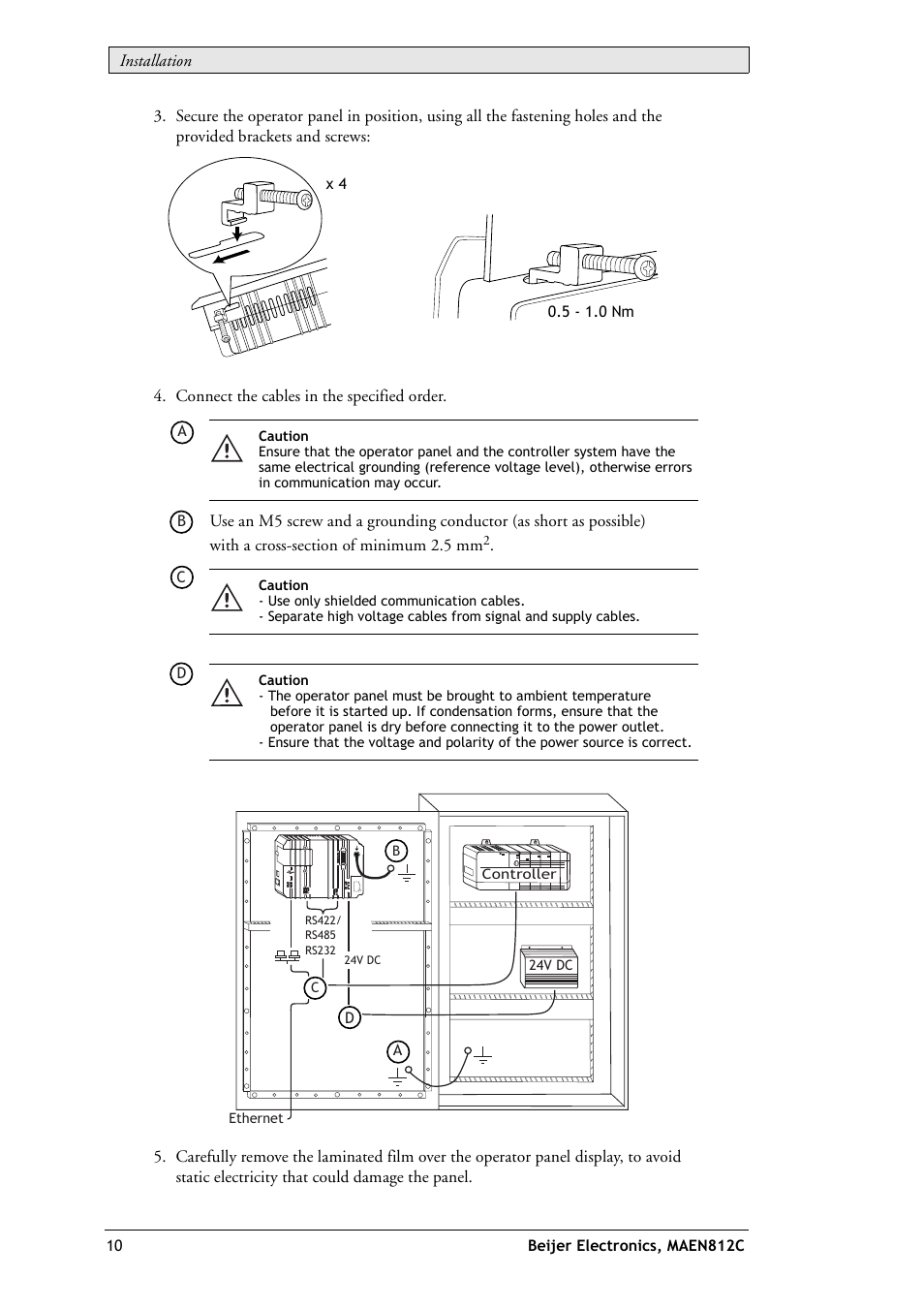 Beijer Electronics EXTER T40/T40m EN User Manual | Page 10 / 27