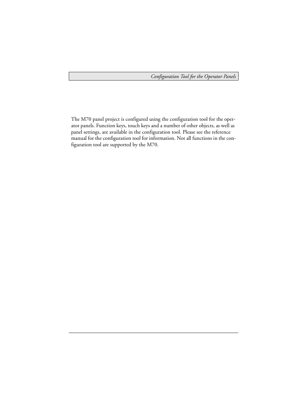 10 configuration tool for the operator panels | Beijer Electronics M70 EN User Manual | Page 23 / 37