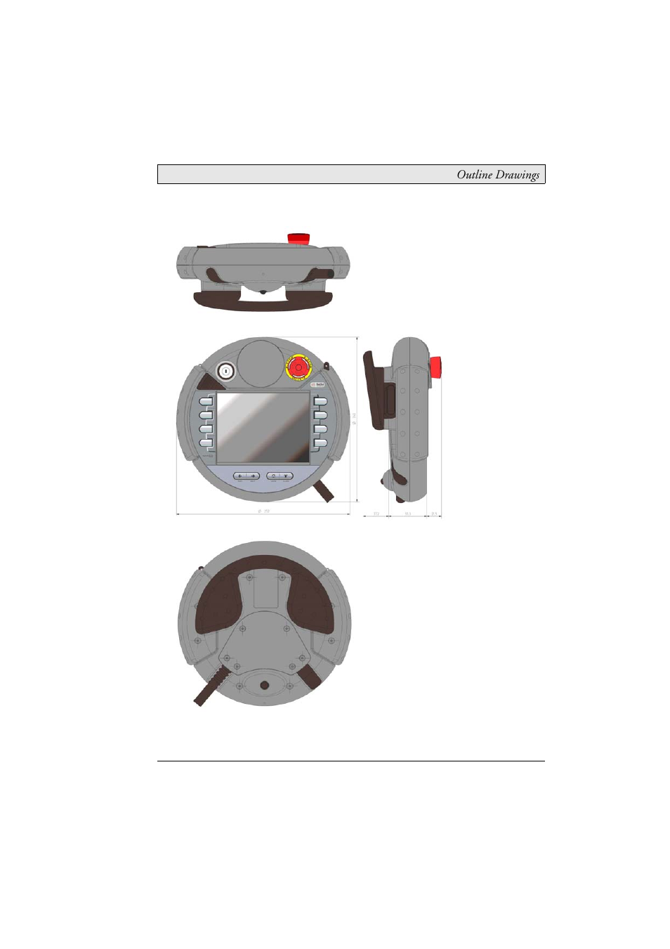 13 outline drawings | Beijer Electronics M70 EN User Manual | Page 29 / 37