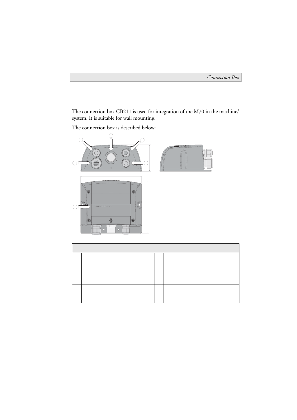 14 connection box, Connection box | Beijer Electronics M70 EN User Manual | Page 31 / 37