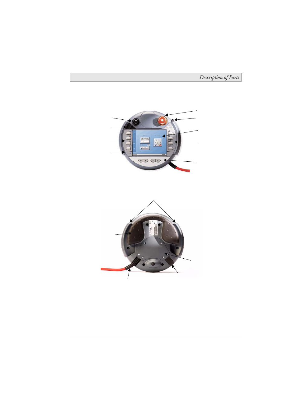 3 description of parts, 3description of parts | Beijer Electronics M70 EN User Manual | Page 9 / 37