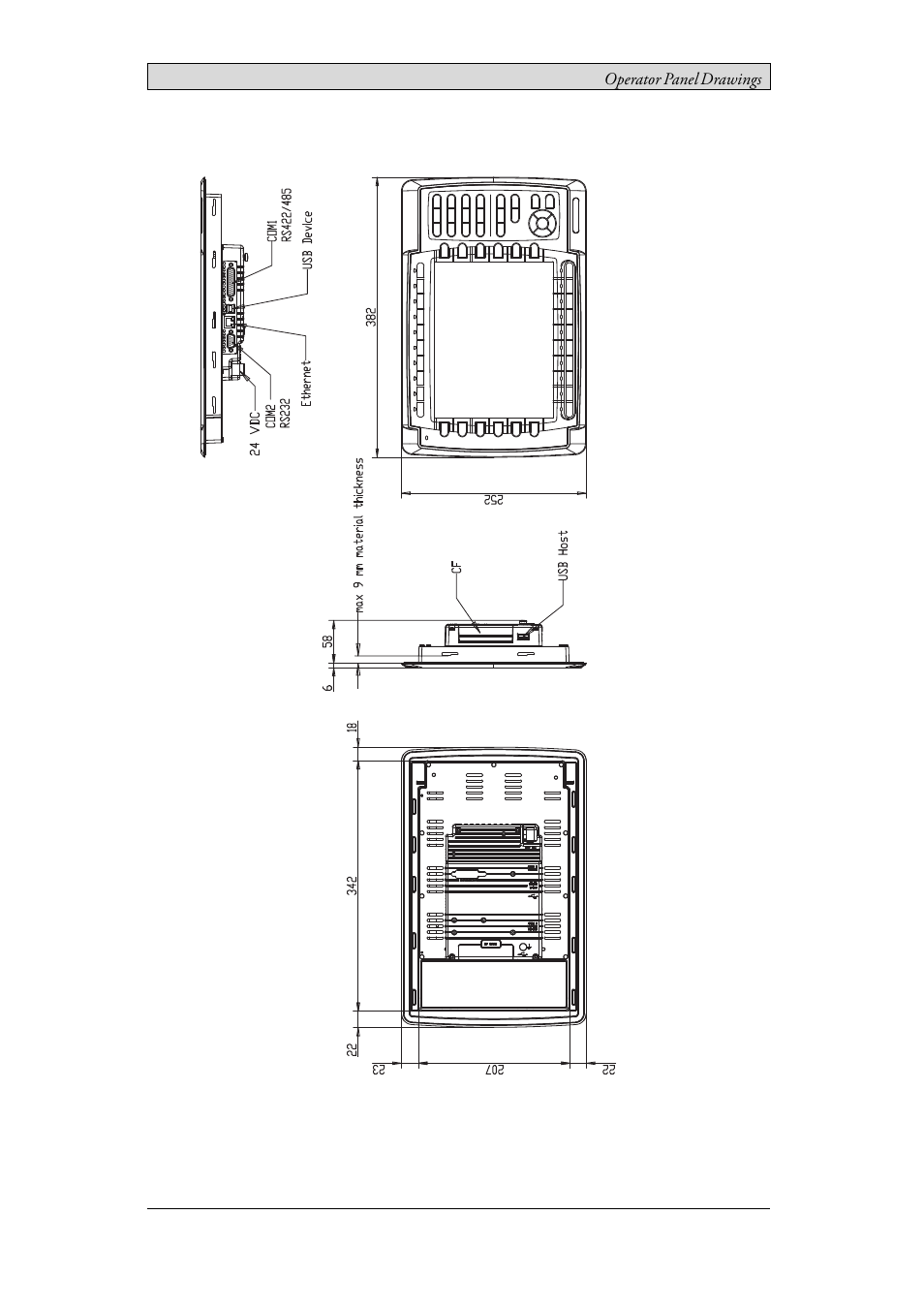 2 ix panel k100 outline | Beijer Electronics iX Panel K100 EN User Manual | Page 15 / 24