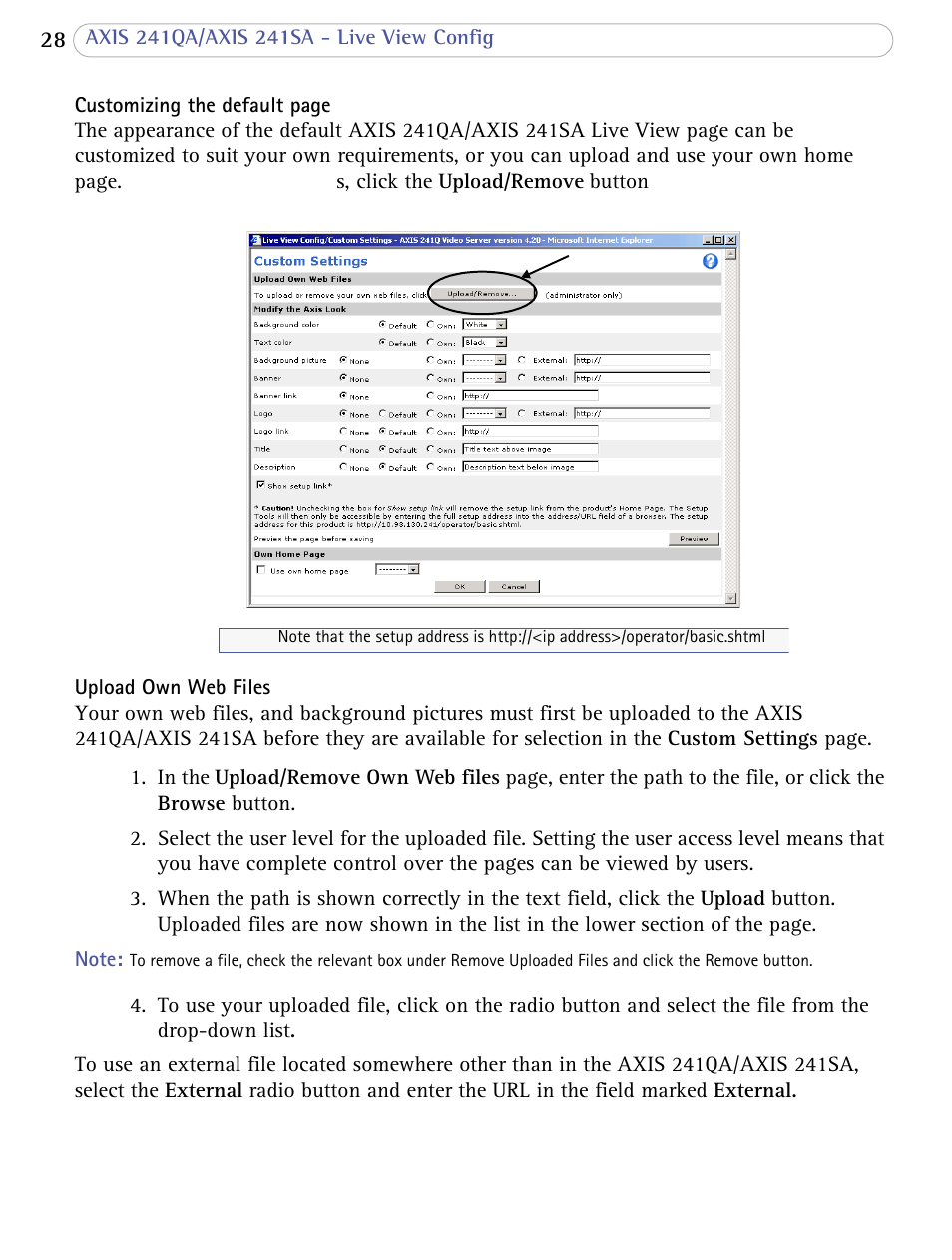 Axis Communications 241SA User Manual | Page 28 / 83