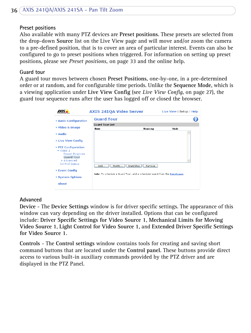 Axis Communications 241SA User Manual | Page 36 / 83