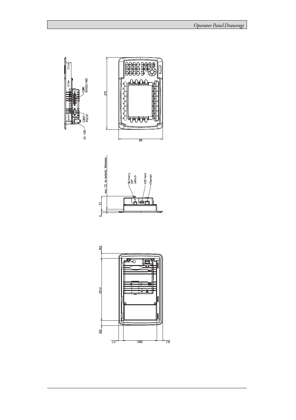 2 ix panel k60 outline | Beijer Electronics iX Panel K60 EN User Manual | Page 15 / 24