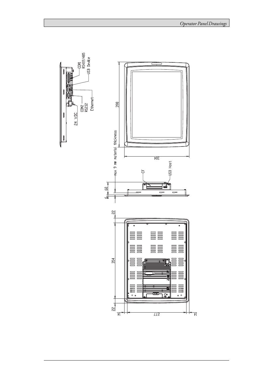 2 ix panel t150 outline | Beijer Electronics iX Panel T150 EN User Manual | Page 15 / 23