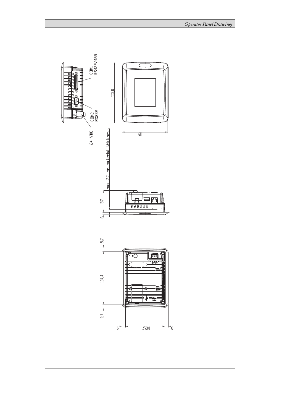2 ix panel t40 outline | Beijer Electronics iX Panel T40 EN User Manual | Page 15 / 23