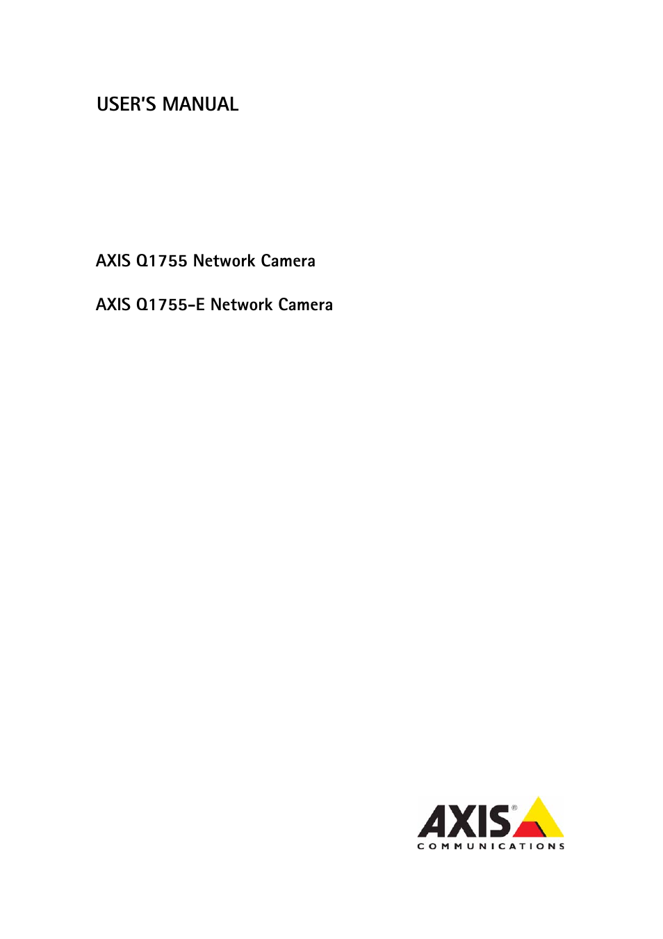 Axis Communications AXIS Q1755-E User Manual | 59 pages