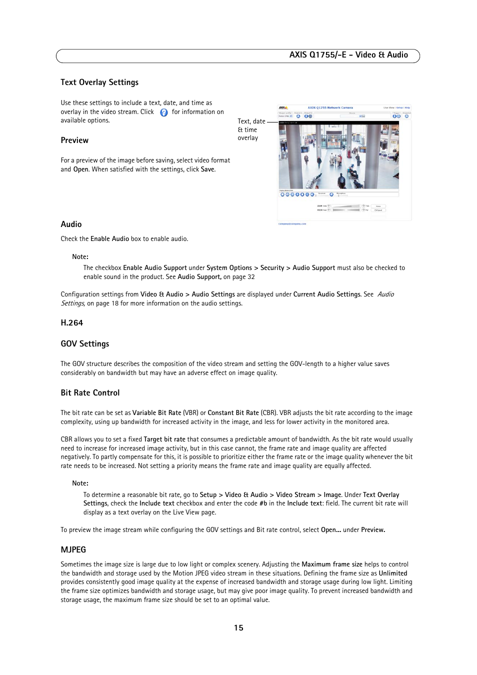 Axis Communications AXIS Q1755-E User Manual | Page 15 / 59