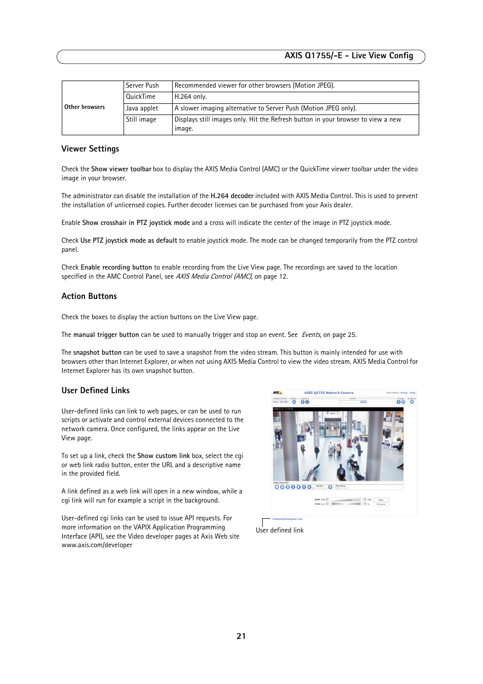 Axis Communications AXIS Q1755-E User Manual | Page 21 / 59