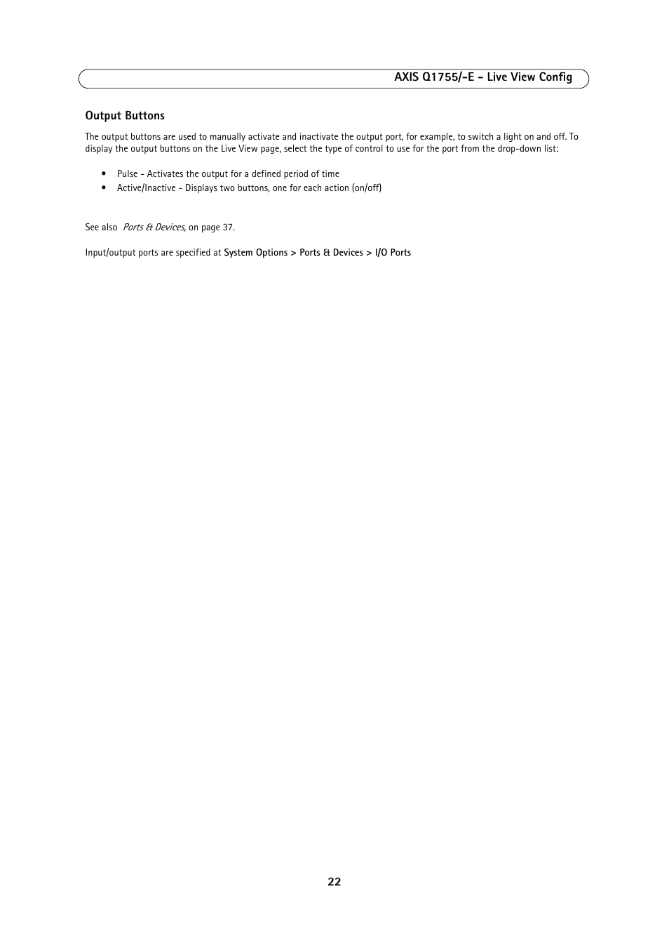 Axis Communications AXIS Q1755-E User Manual | Page 22 / 59