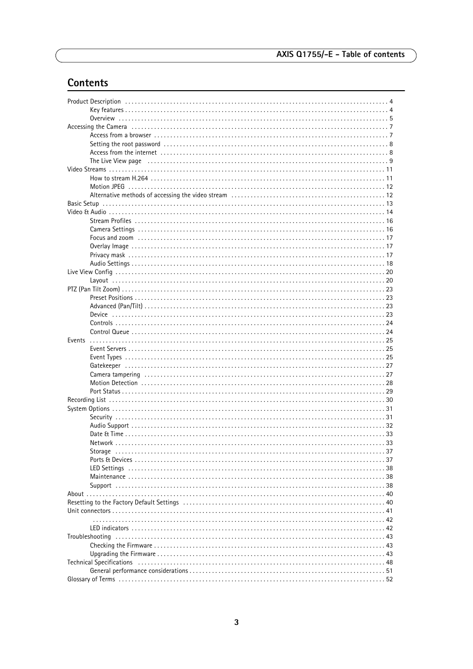 Axis Communications AXIS Q1755-E User Manual | Page 3 / 59