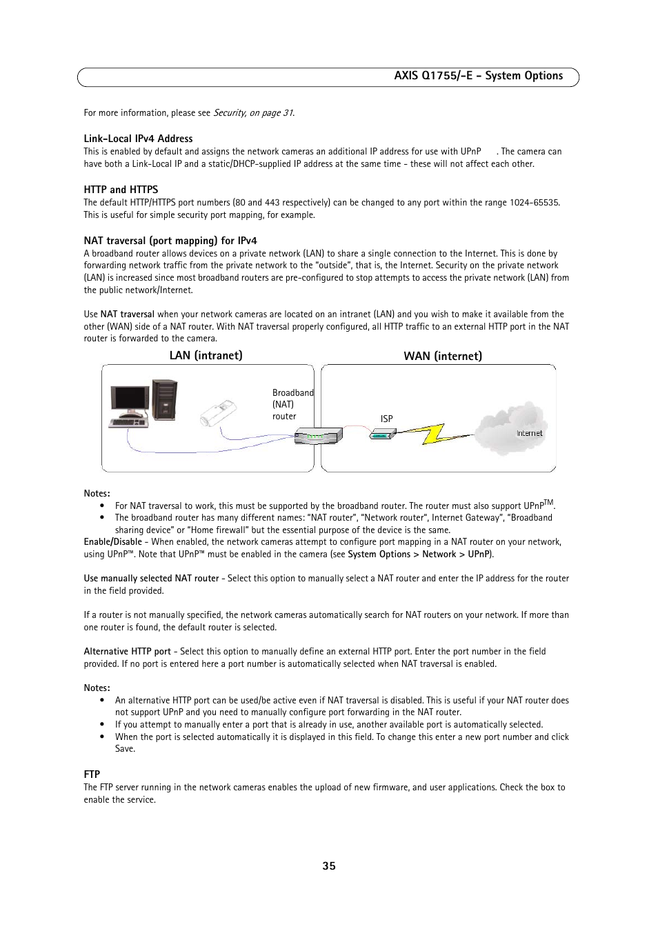 Axis Communications AXIS Q1755-E User Manual | Page 35 / 59