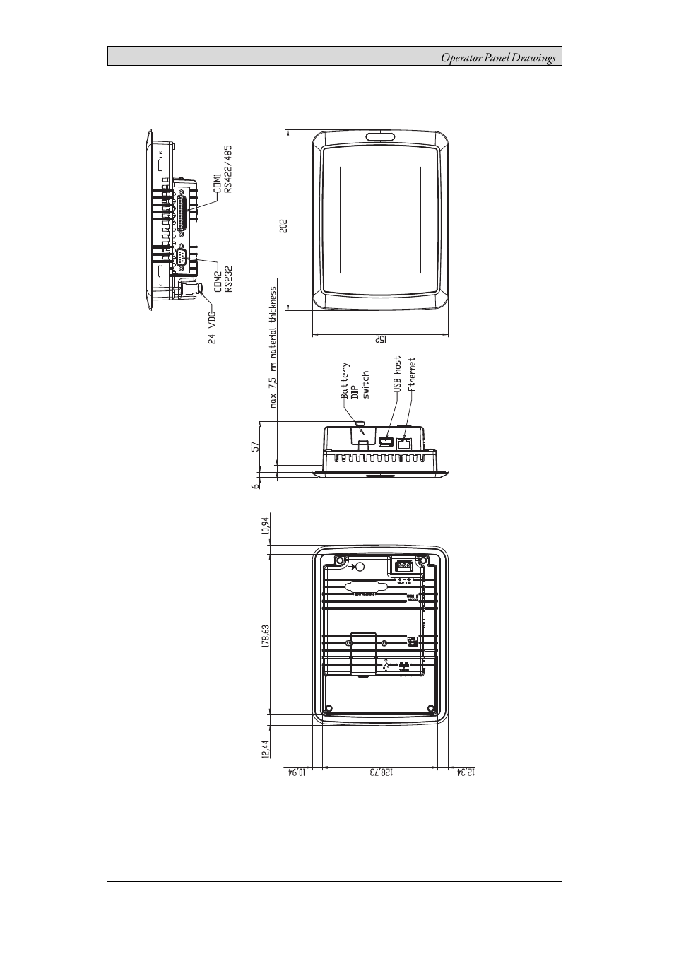 2 ix panel t60 outline | Beijer Electronics iX Panel T60 EN User Manual | Page 15 / 23