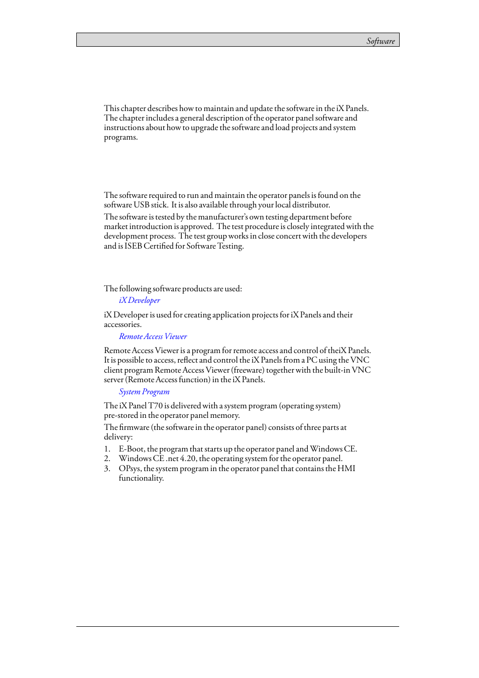 13 software, 1 general information about software, 1 software products | Beijer Electronics iX Panel T70 EN User Manual | Page 41 / 46