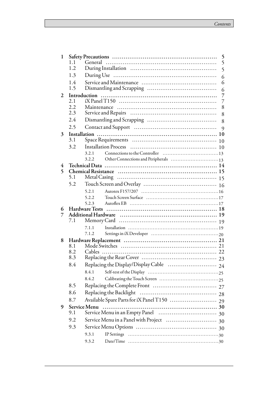 Beijer Electronics iX Panel T150 EN User Manual | Page 3 / 47