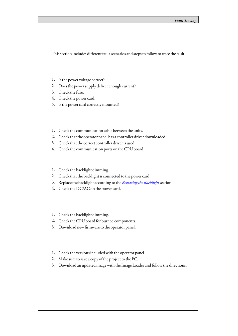 12 fault tracing | Beijer Electronics iX Panel T150 EN User Manual | Page 40 / 47