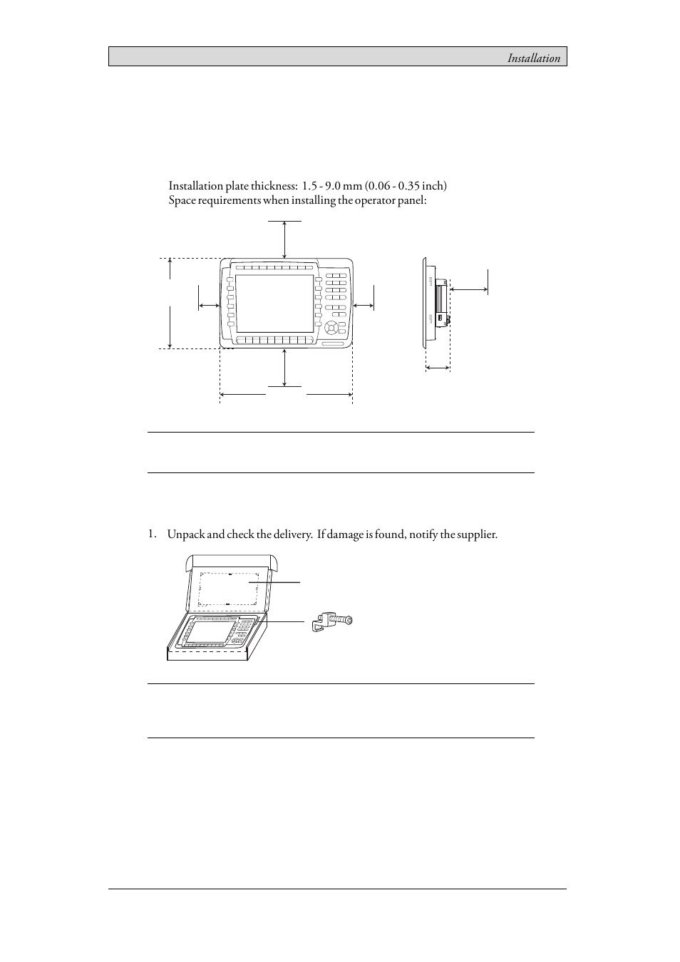 3 installation, 1 space requirements, 2 installation process | 3installation | Beijer Electronics iX Panel K100 EN User Manual | Page 10 / 46