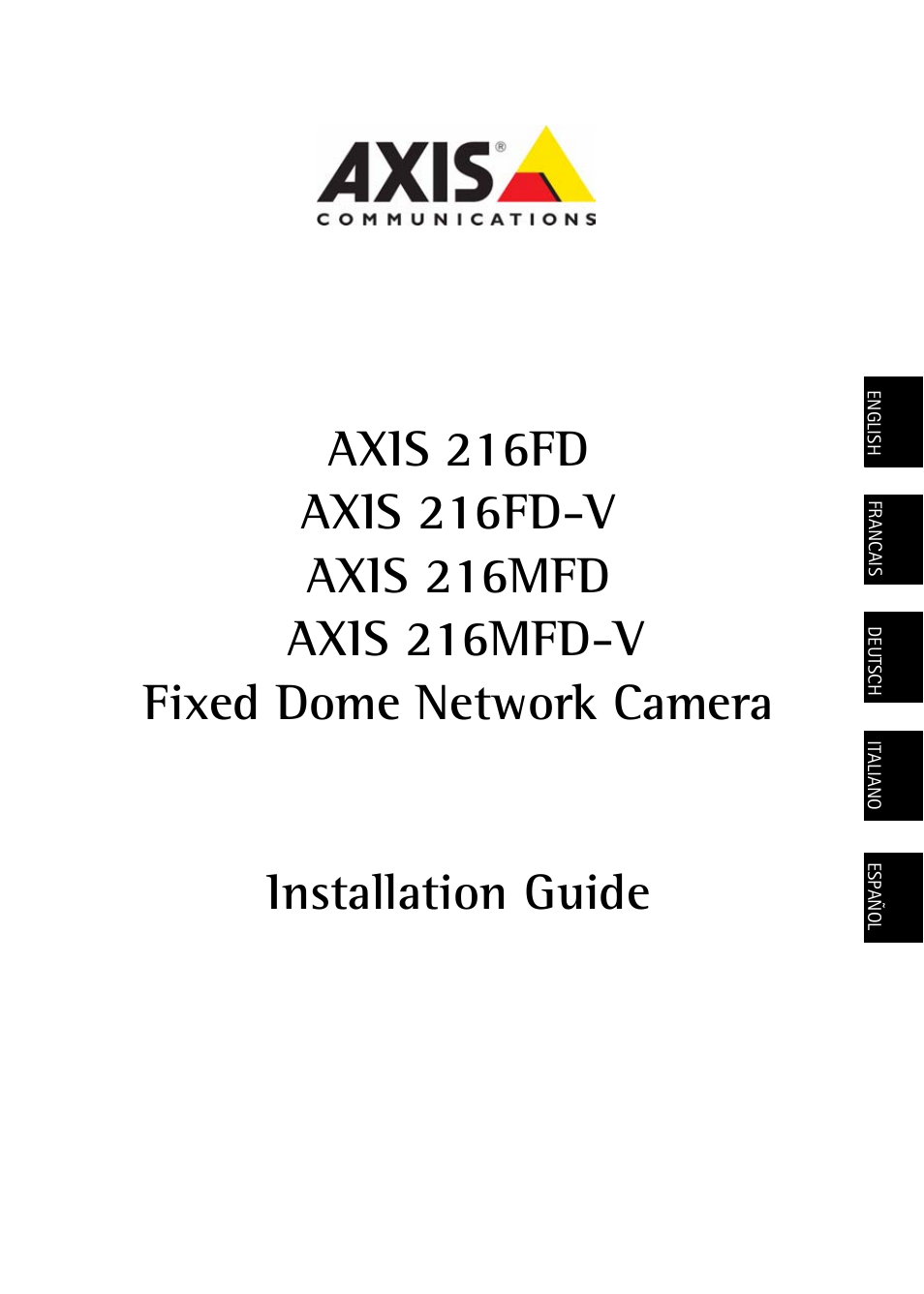 Axis Communications Axis 216FD User Manual | 74 pages