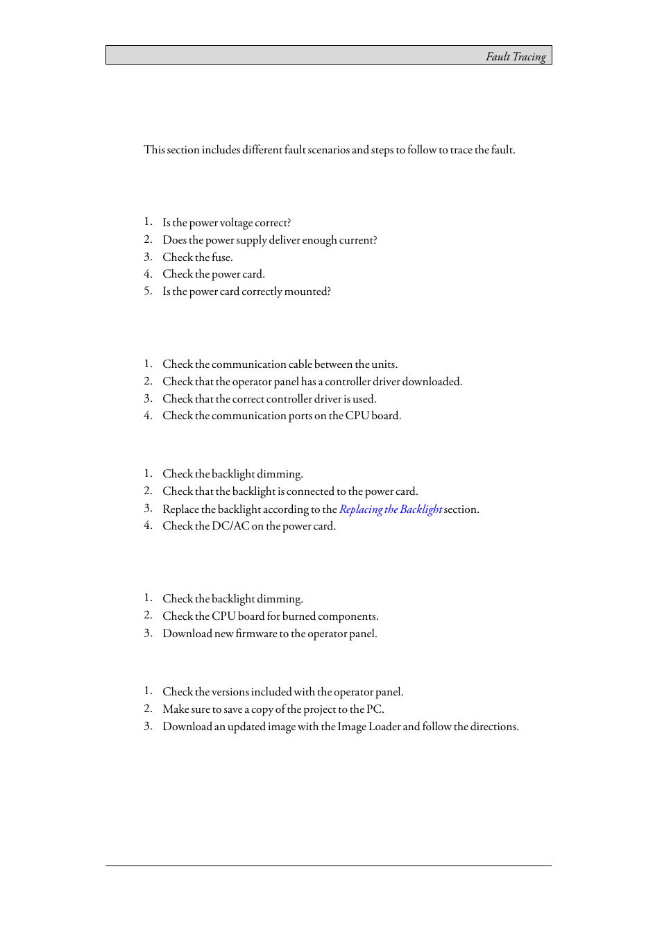 12 fault tracing | Beijer Electronics iX Panel K70 EN User Manual | Page 39 / 46
