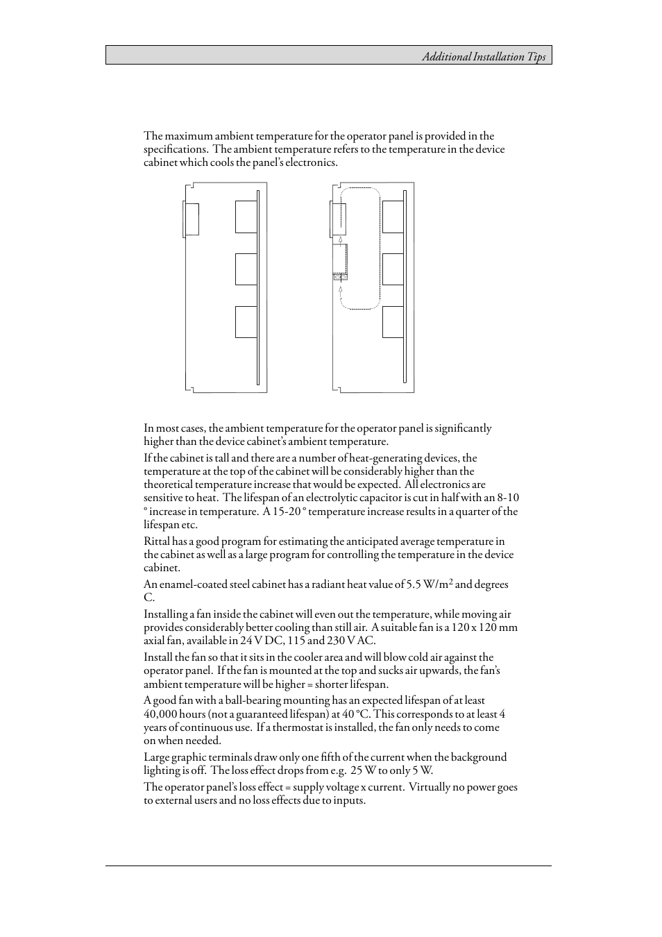 4 ambient temperature, Ambient temperature, Additional installation tips | Beijer Electronics iX Panel TA100 EN User Manual | Page 19 / 23