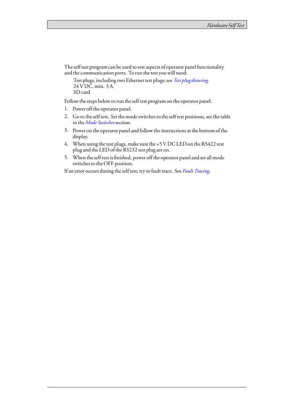 9 hardware self test, 9hardware self test | Beijer Electronics iX Panel TA150 EN User Manual | Page 29 / 45