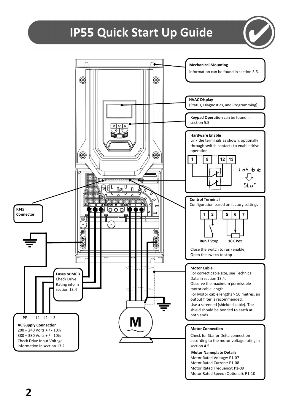 Ip55 quick start up guide | Beijer Electronics BFI-H2 V1.12 User Manual | Page 2 / 72
