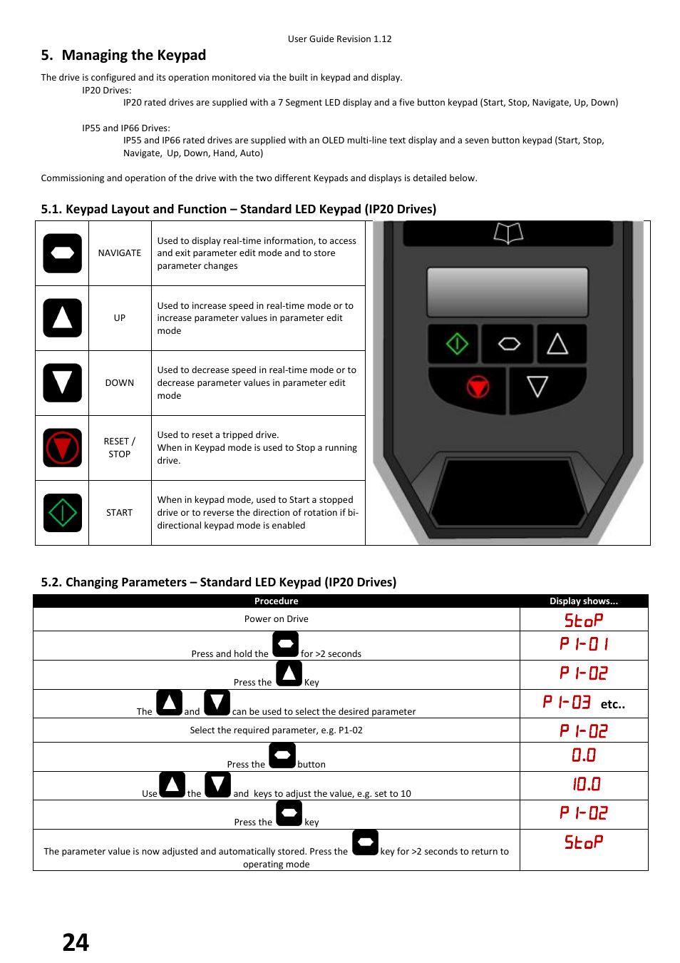 Managing the keypad | Beijer Electronics BFI-H2 V1.12 User Manual | Page 24 / 72