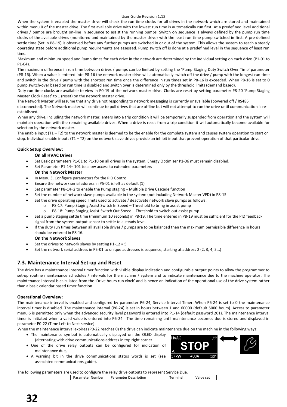 Maintenance interval set-up and reset | Beijer Electronics BFI-H2 V1.12 User Manual | Page 32 / 72