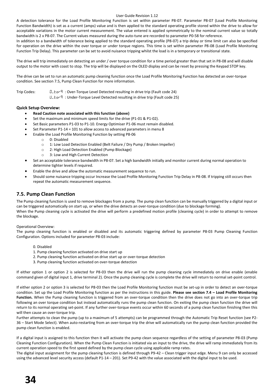 Pump clean function | Beijer Electronics BFI-H2 V1.12 User Manual | Page 34 / 72