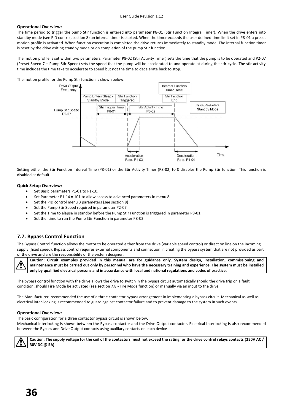 Bypass control function | Beijer Electronics BFI-H2 V1.12 User Manual | Page 36 / 72