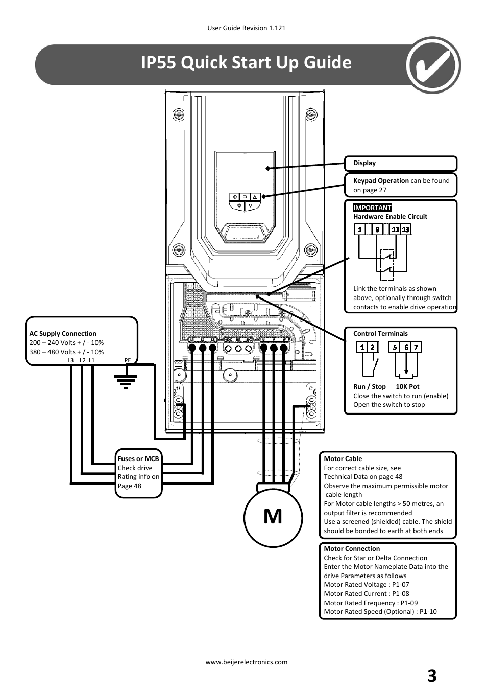 Ip55 quick start up guide | Beijer Electronics BFI-P2 V1.21 User Manual | Page 3 / 56