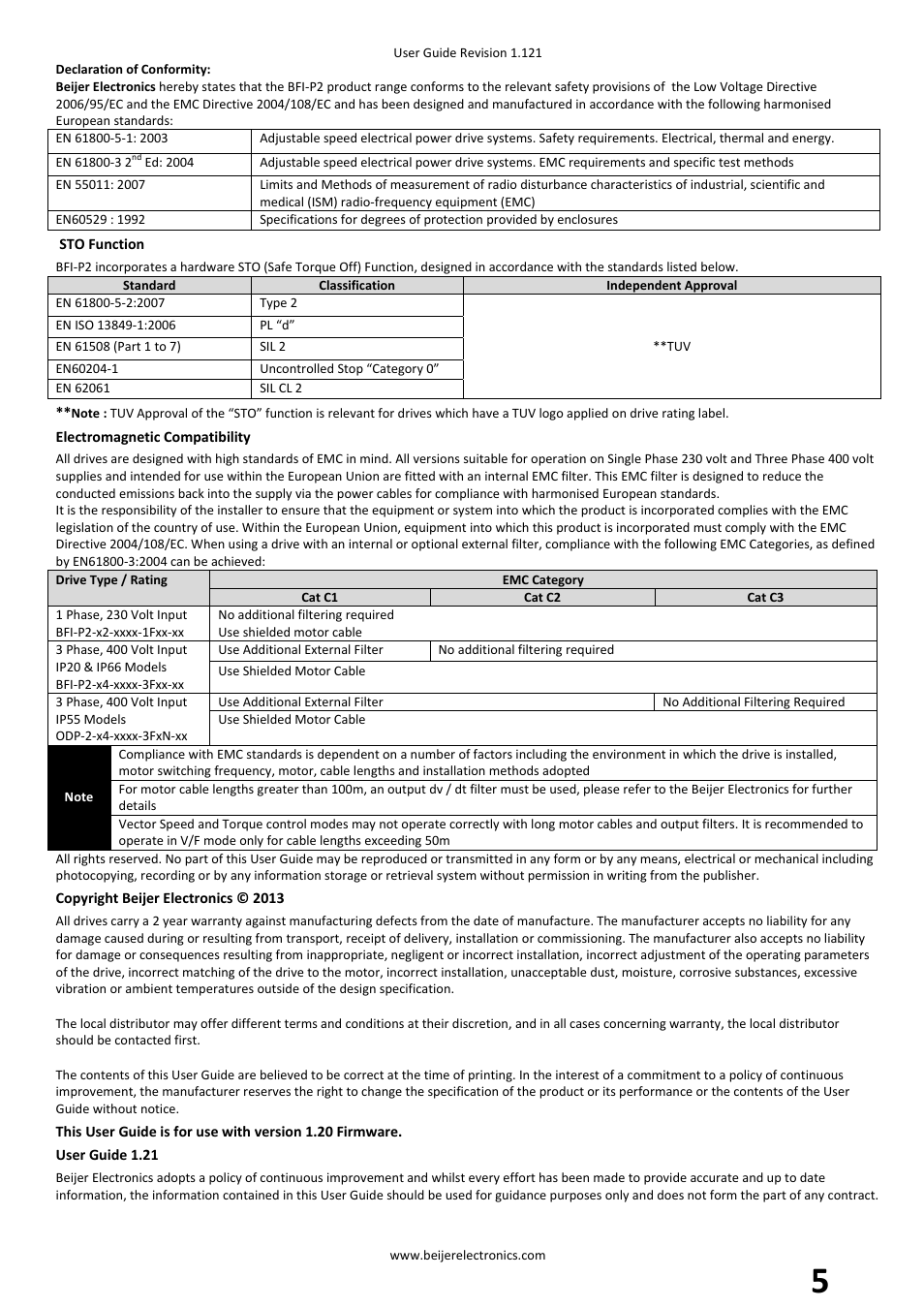 Beijer Electronics BFI-P2 V1.21 User Manual | Page 5 / 56