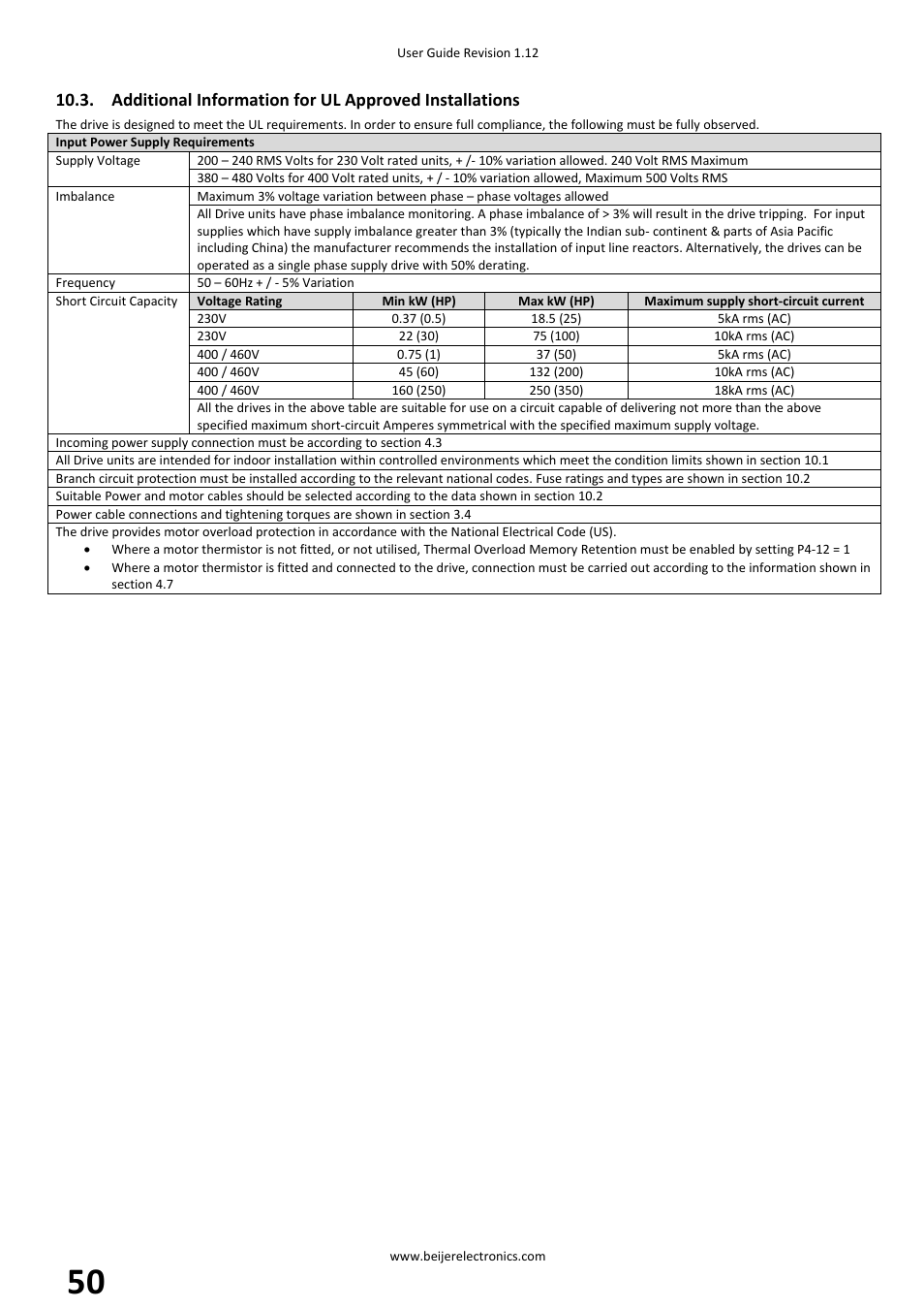 Beijer Electronics BFI-P2 V1.21 User Manual | Page 50 / 56