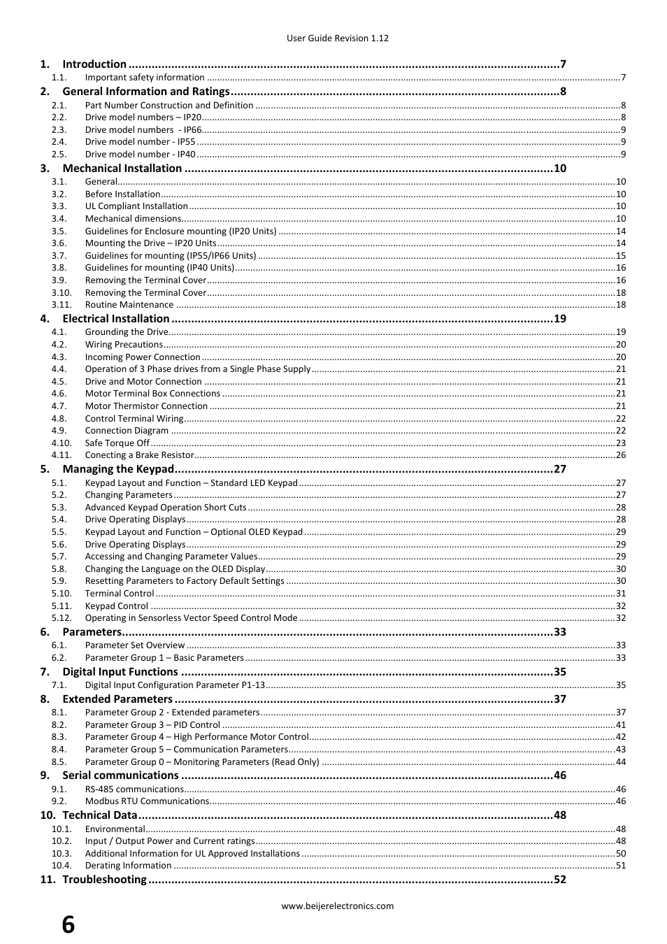 Beijer Electronics BFI-P2 V1.21 User Manual | Page 6 / 56