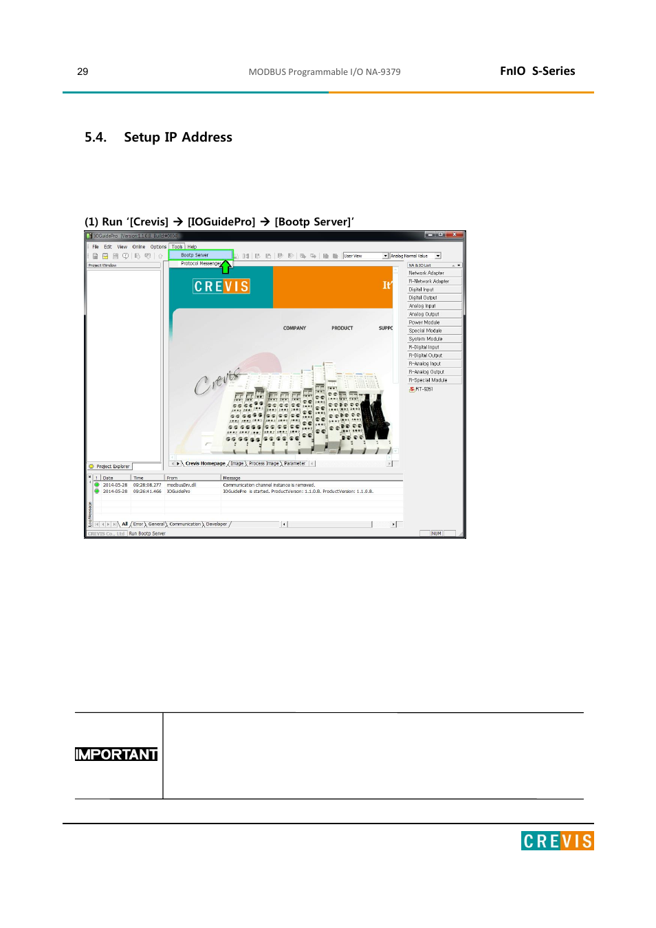 Setup ip address | Beijer Electronics NA-9379 User Manual | Page 29 / 86