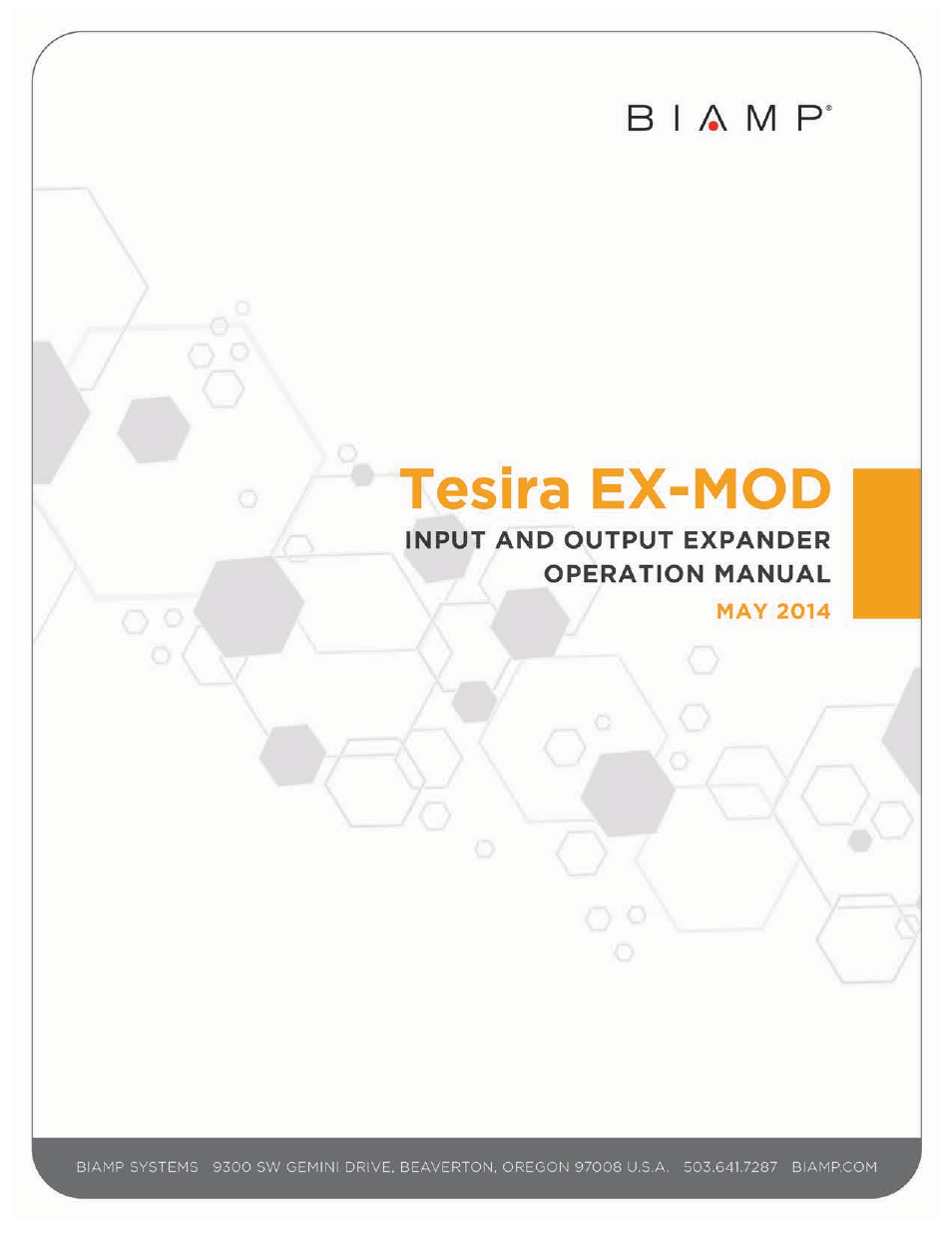 Biamp Tesira EX-MOD User Manual | 28 pages