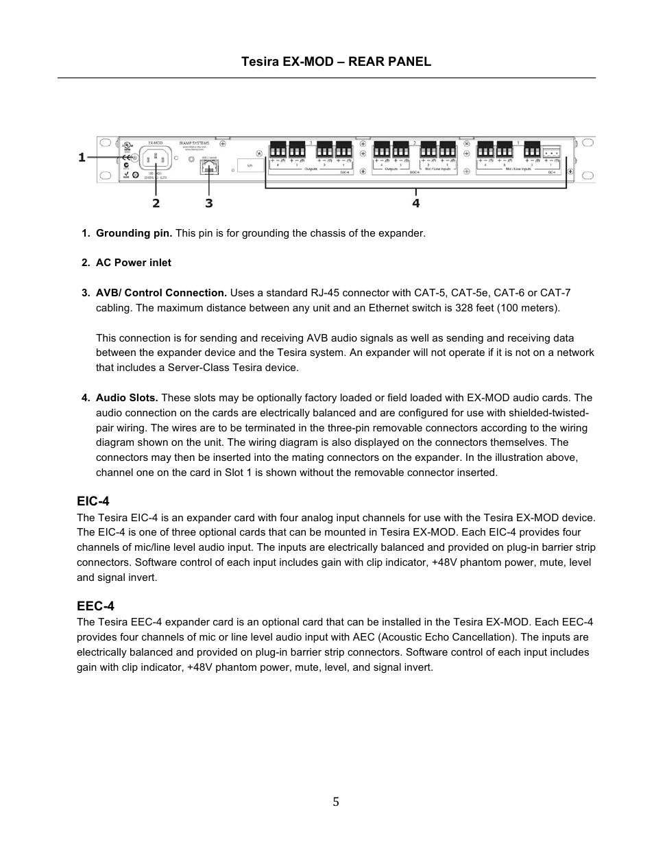 Biamp Tesira EX-MOD User Manual | Page 5 / 28