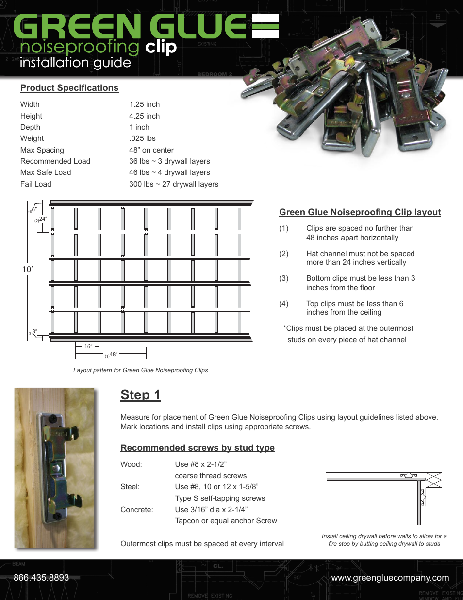 CertainTeed CTG_GreenGlue-Clip User Manual | 2 pages