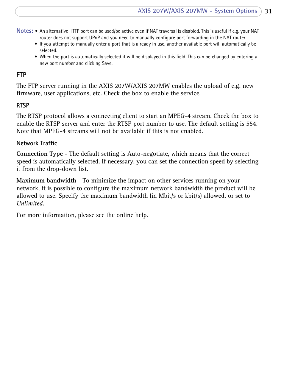Axis Communications 207W User Manual | Page 31 / 59