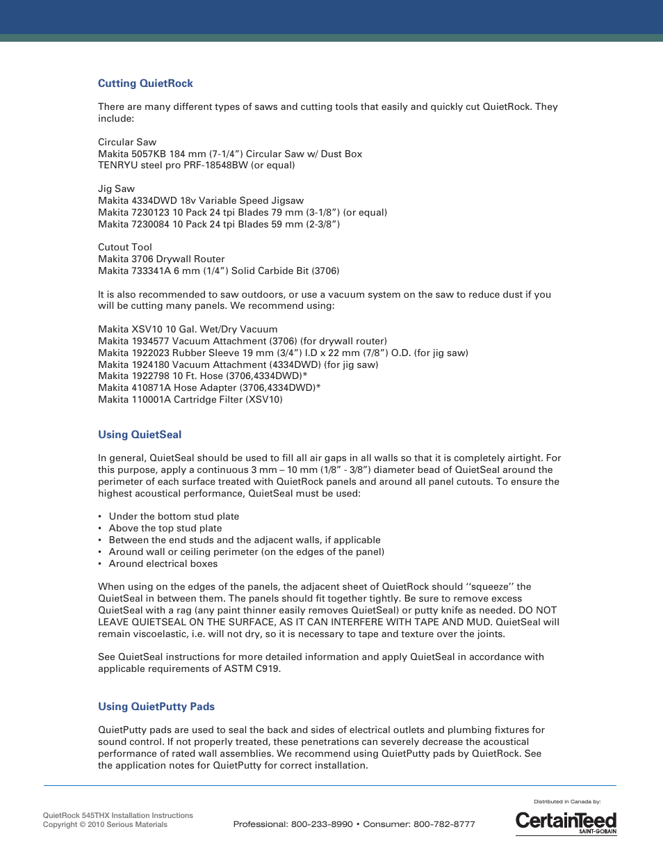 CertainTeed 2824_QR545THX User Manual | Page 3 / 4