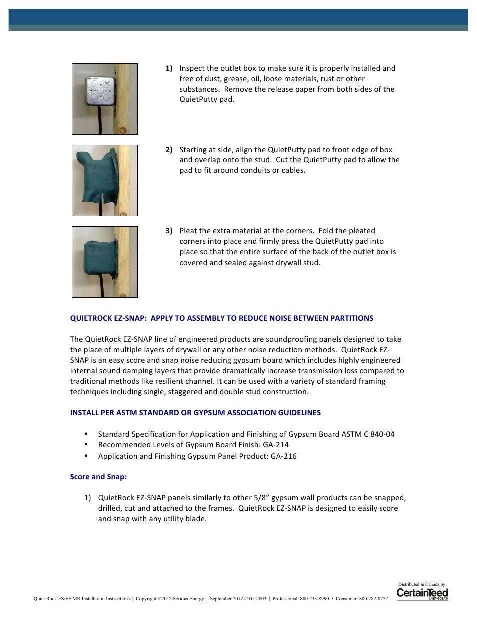 CertainTeed Quiet Soundproofing System User Manual | Page 2 / 4