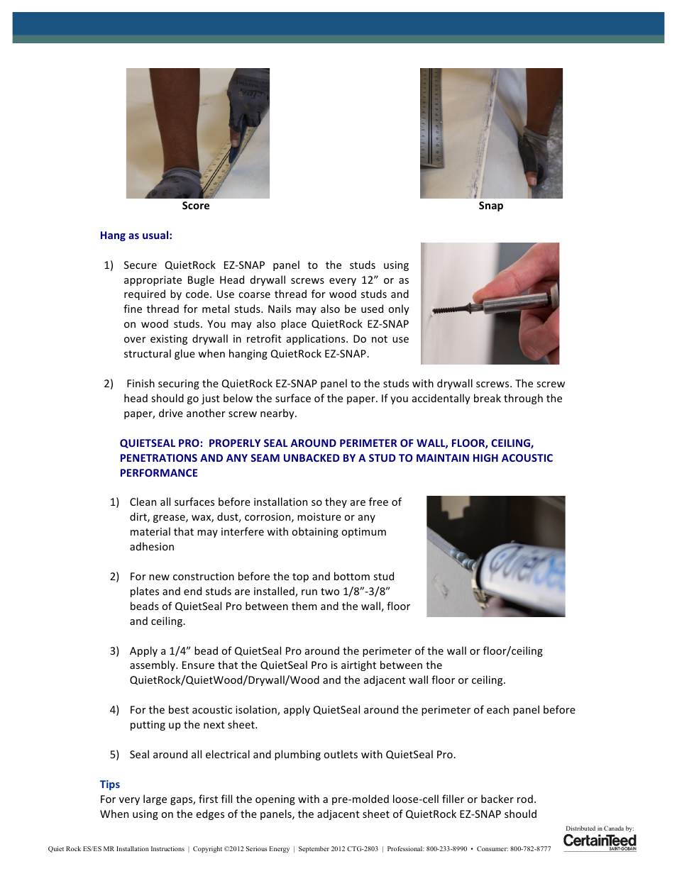 CertainTeed Quiet Soundproofing System User Manual | Page 3 / 4