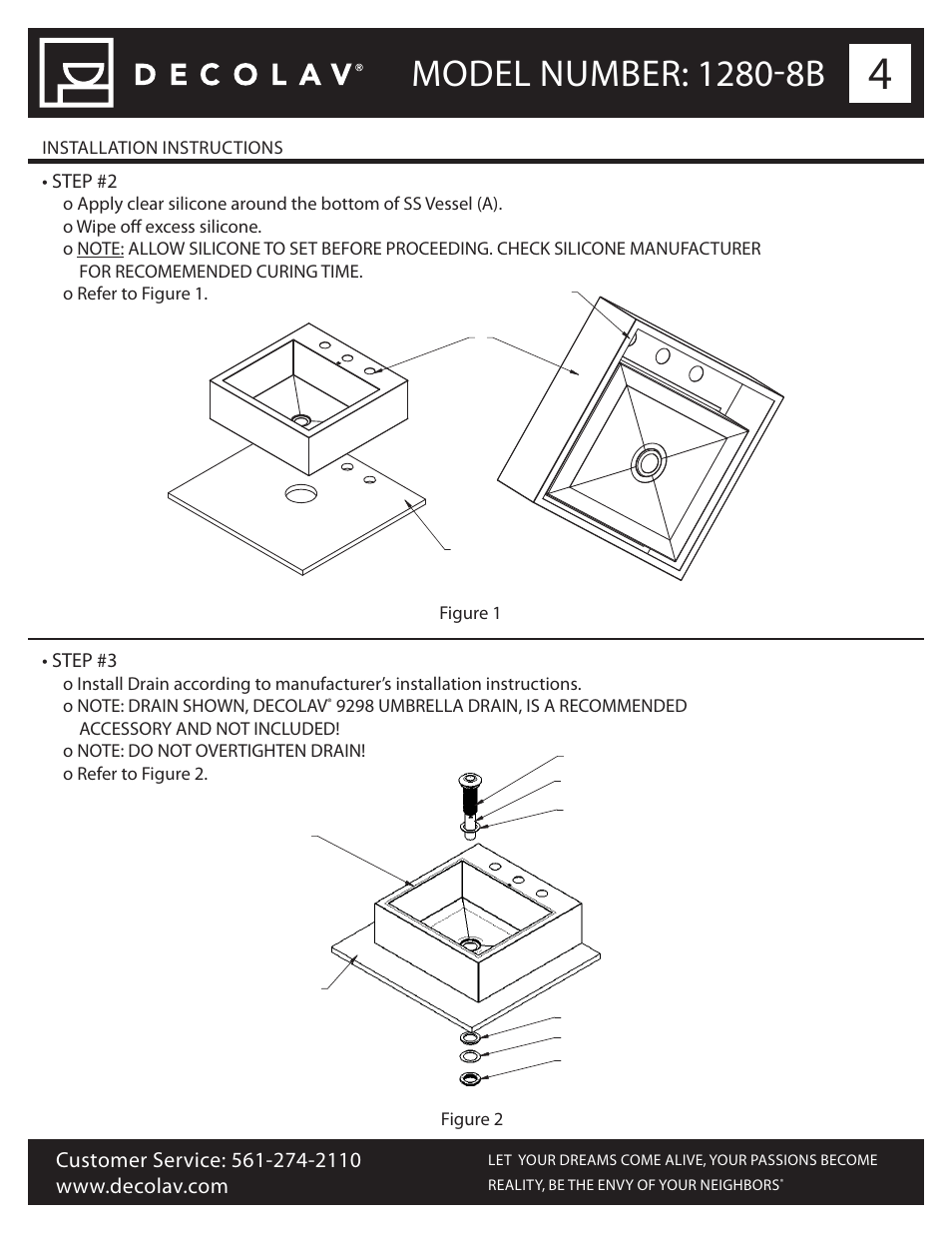 Decolav 1280-8 User Manual | Page 4 / 6